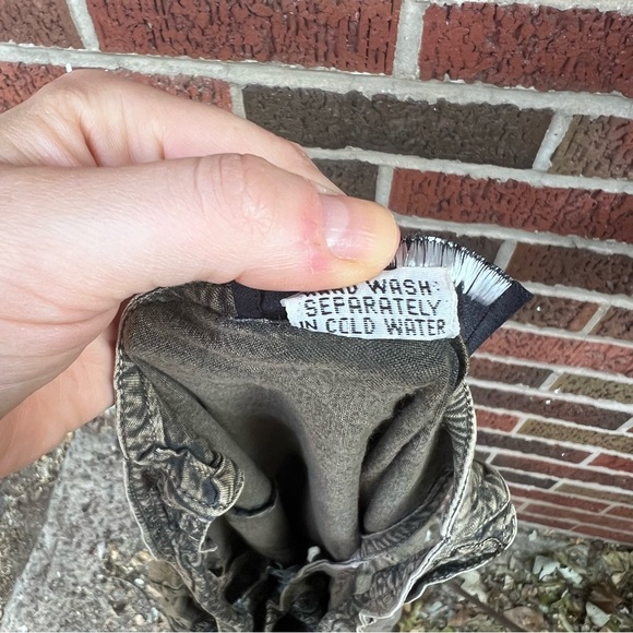 L’Pogee Washed Olive Green and Embroidered Spaghetti Strap Mini Dress - Picture 6 of 10